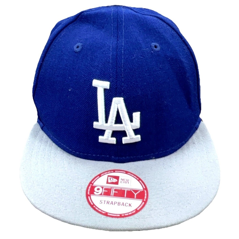 Los Angelos Dodgers Hat Cap Strap Back Blue Gray 9Fifty LA Plain Logo Adult